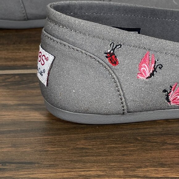 Skechers x Grumpy Cat BOBS Plush Lil Bug Womens Size 6 Shoes Gray Comfort Flats - Picture 4 of 13